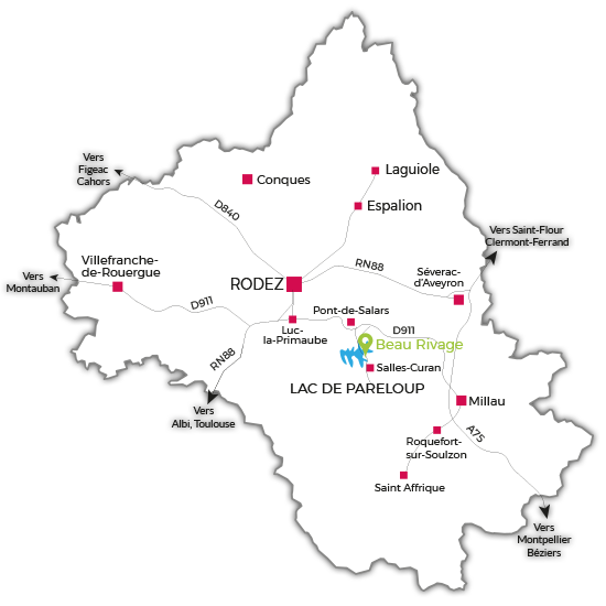 Région touristiques Aveyron - Beau Rivage
