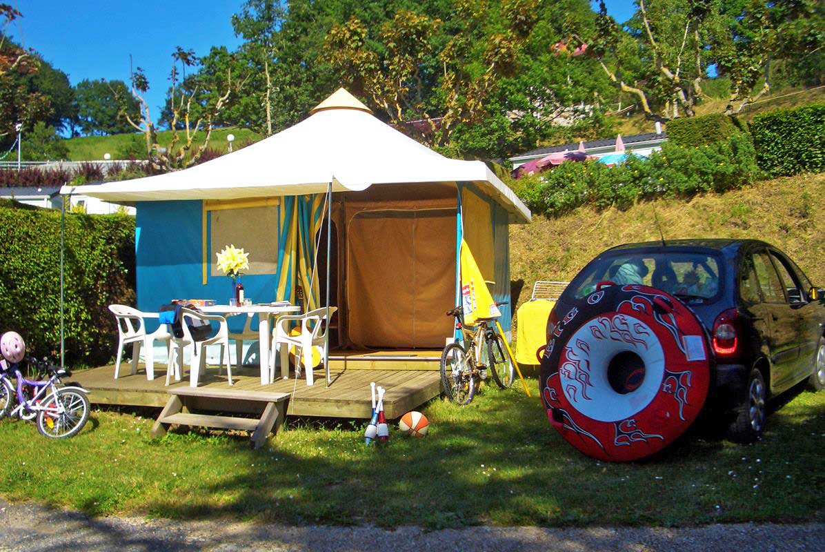 Location tente bengali en Aveyron - camping Beau Rivage